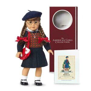 American Girl Molly 35th Anniversary 18" doll, book, & Accessories NEW!